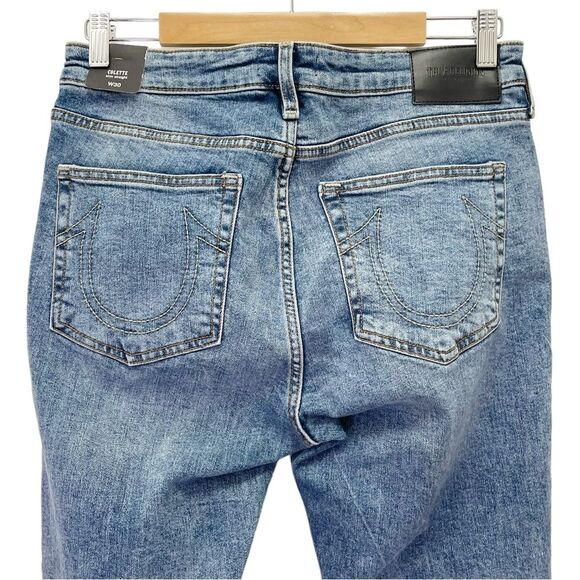NWT True Religion Colette Slim Straight Jeans in Light Breaker Wash Size 30 | 10 - Picture 8 of 15